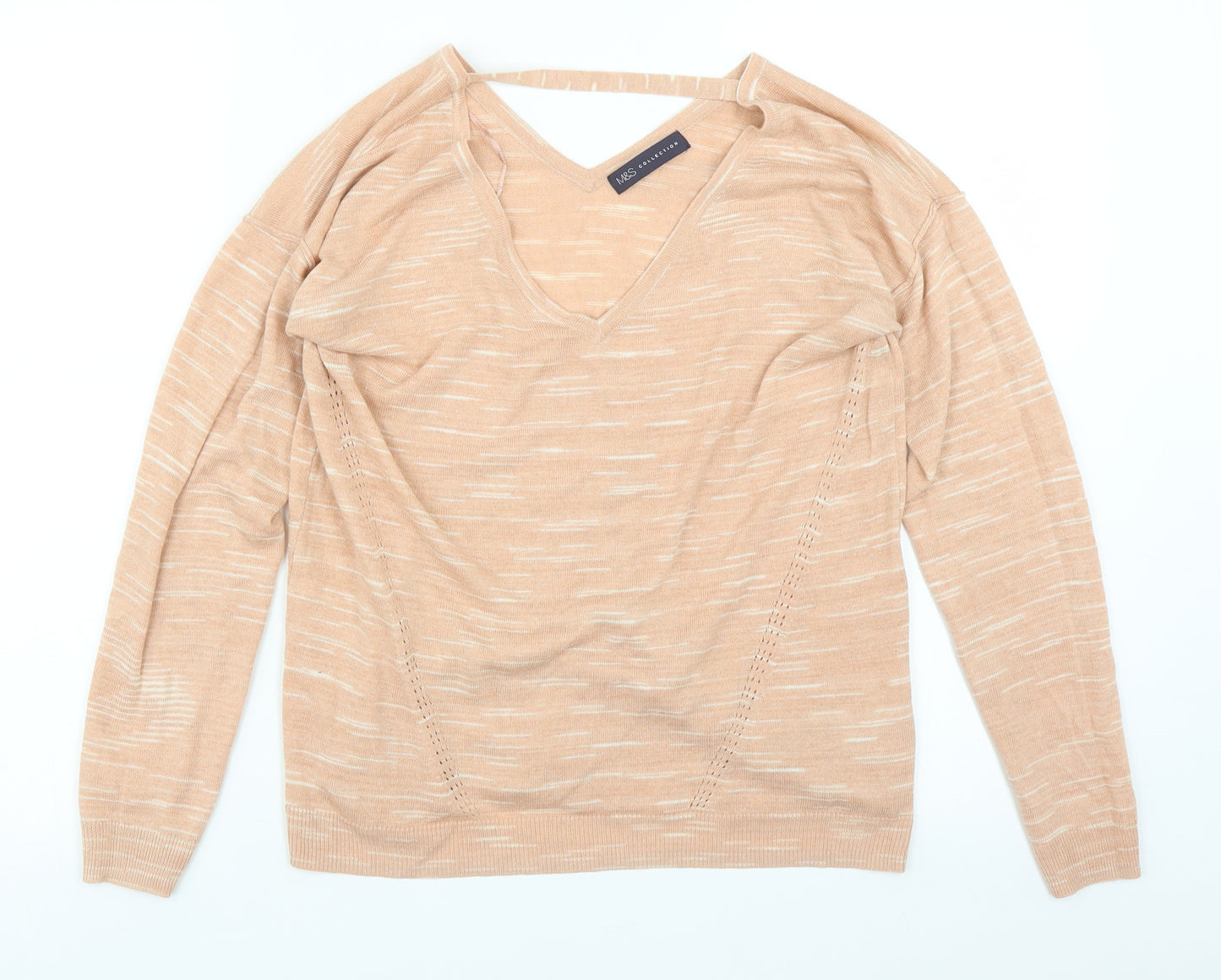 M&S Womens Pink   Pullover Jumper Size M