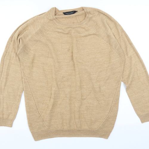 Dorothy Perkins Womens Beige   Pullover Jumper Size 16