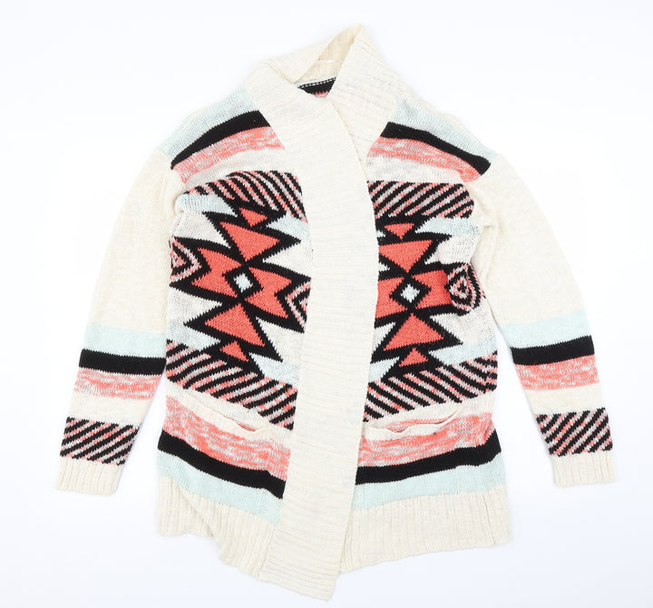 Atmosphere Womens Multicoloured Argyle/Diamond  Wrap Jumper Size 16