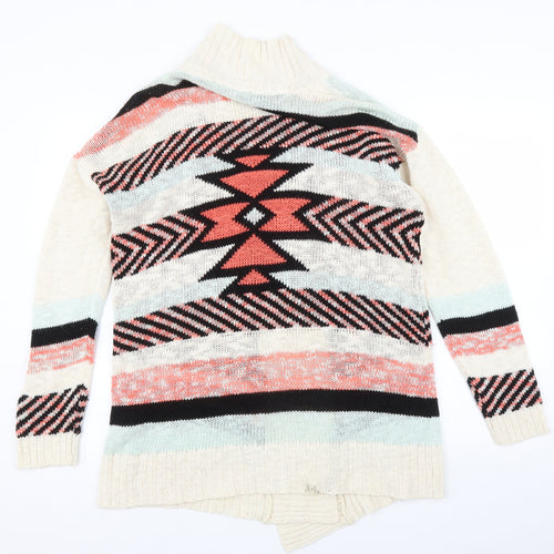 Atmosphere Womens Multicoloured Argyle/Diamond  Wrap Jumper Size 16