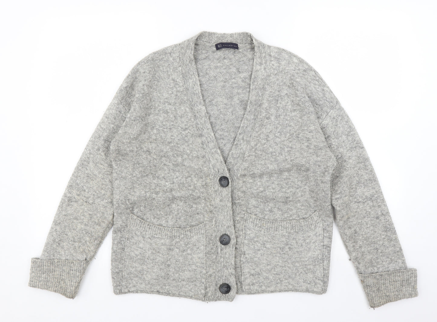 M&S Womens Grey   Cardigan Jumper Size S