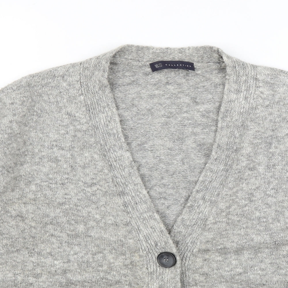 M&S Womens Grey   Cardigan Jumper Size S