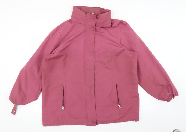 BM Womens Pink Rain Coat Coat Size M