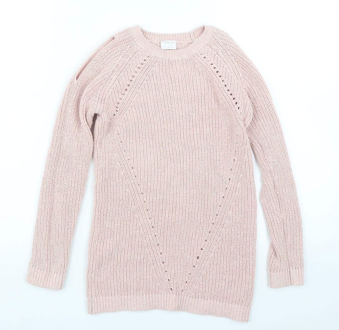 F&F Girls Pink   Pullover Jumper Size 7-8 Years