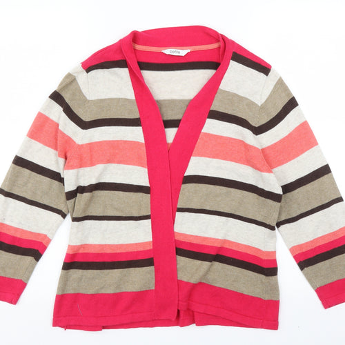 BHS Womens Multicoloured Striped  Cardigan Jumper Size 16