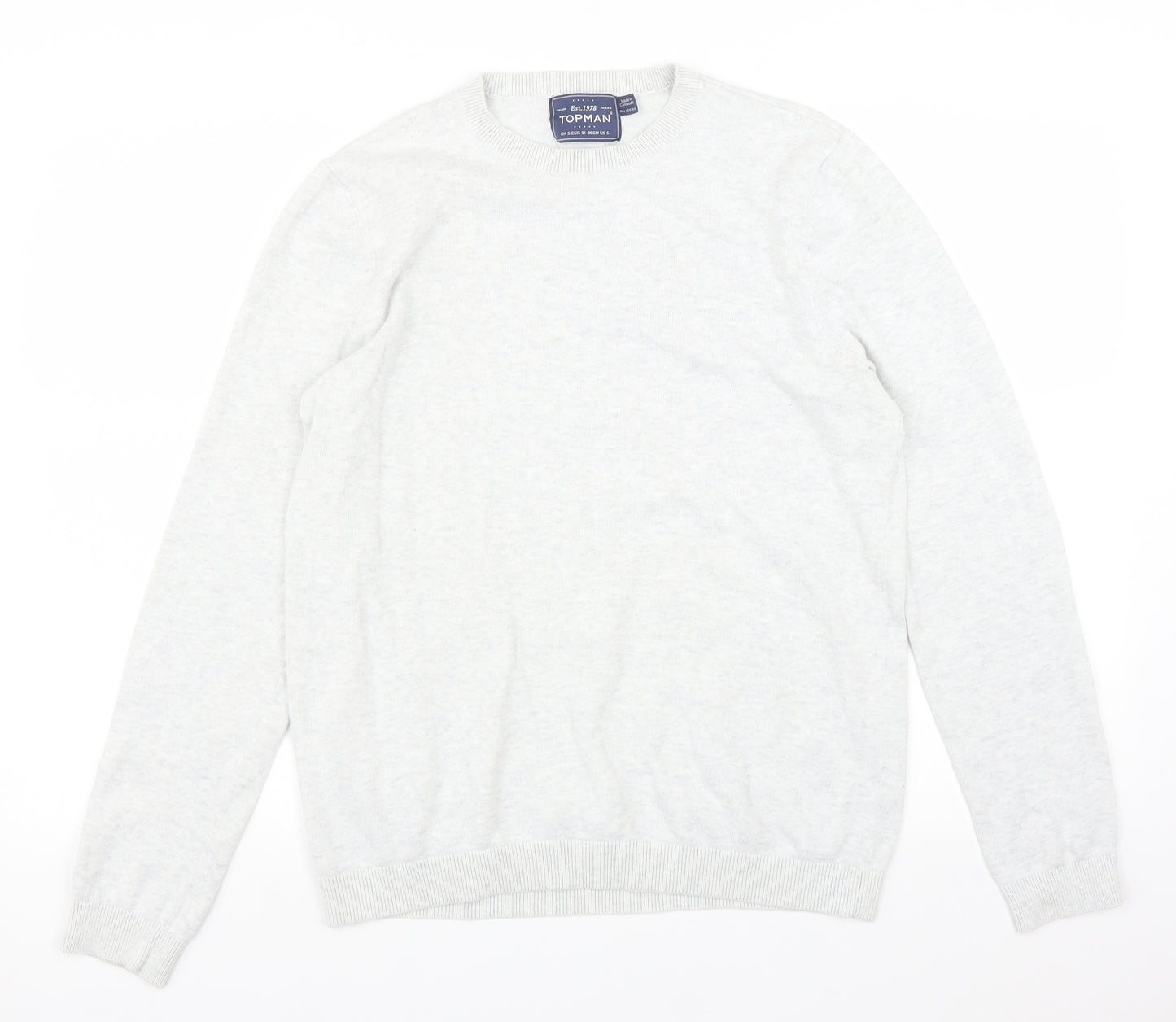 Topman Mens Grey   Pullover Sweatshirt Size S