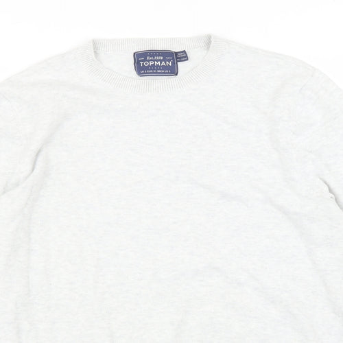 Topman Mens Grey   Pullover Sweatshirt Size S