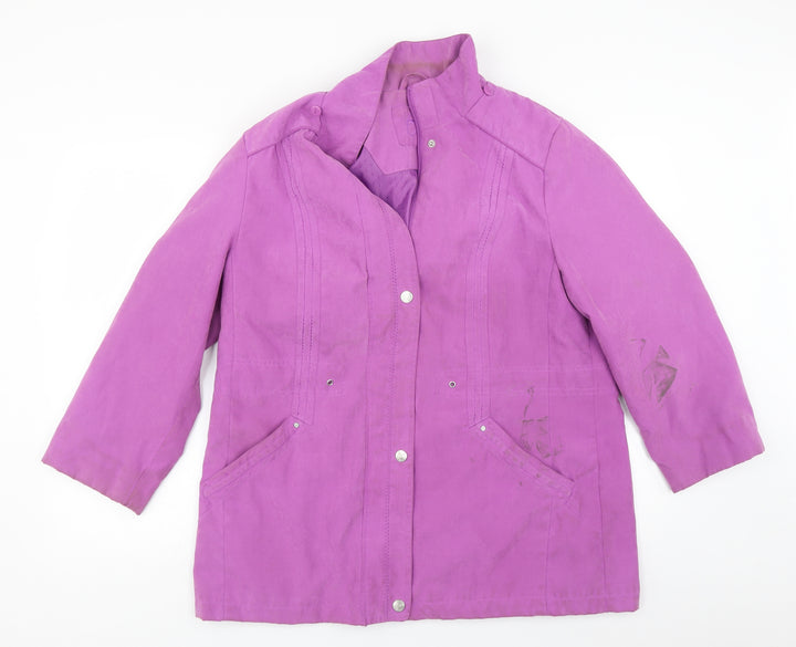 BM Womens Purple   Overcoat Coat Size M
