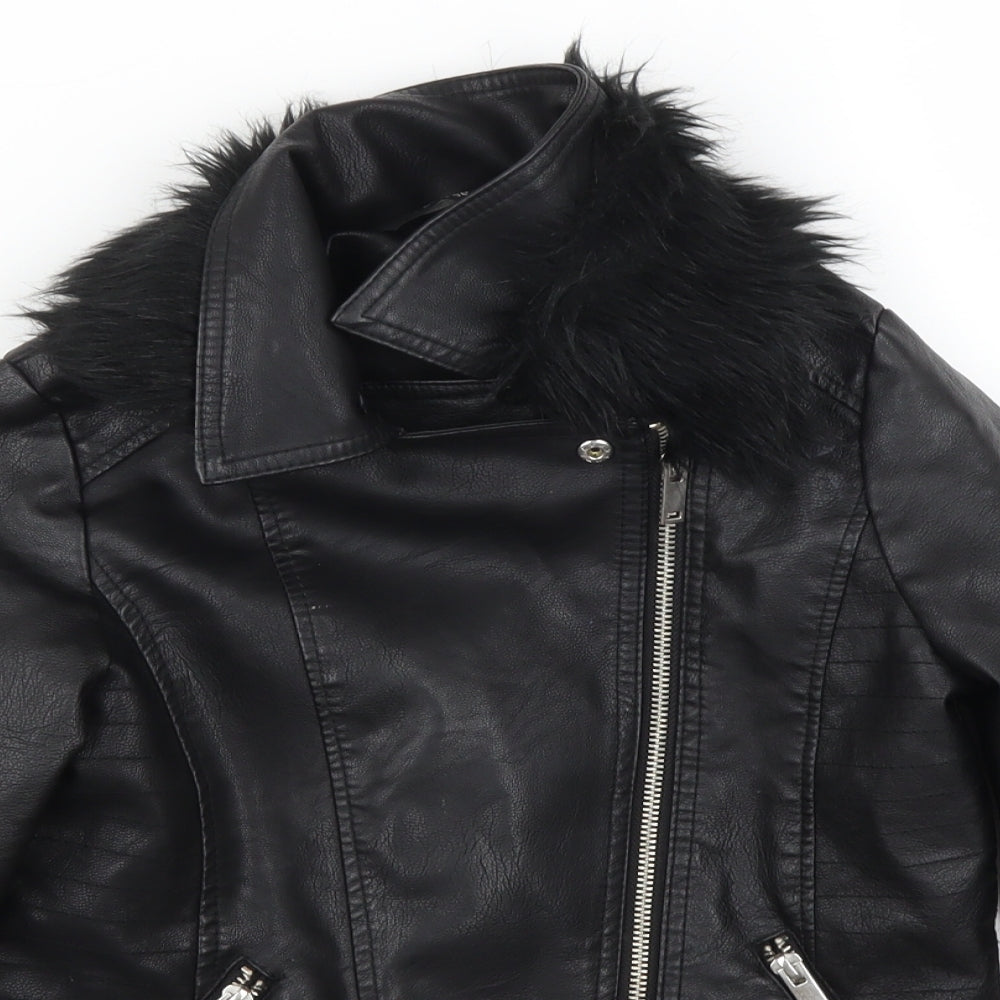 George Girls Black   Jacket  Size 8-9 Years