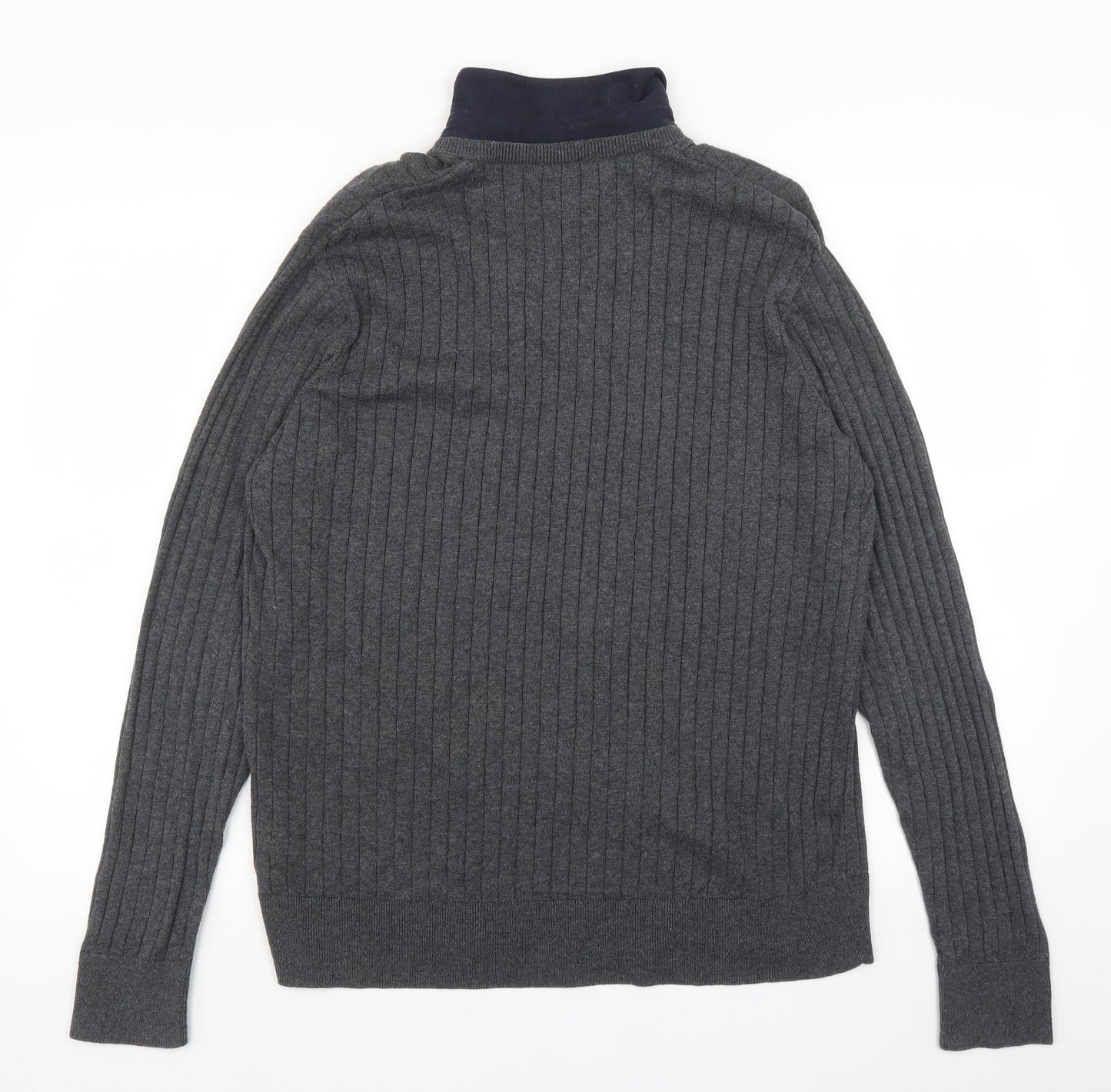 M&S Mens Grey   Pullover Jumper Size L