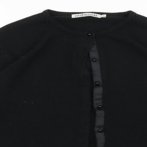 cashmasoft Womens Black   Cardigan Jumper Size L