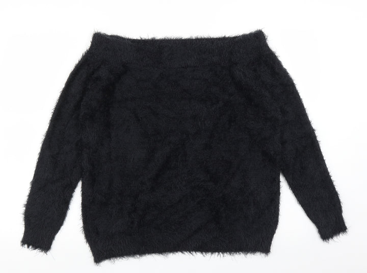 Brave Soul Womens Black Pullover Jumper Size 16