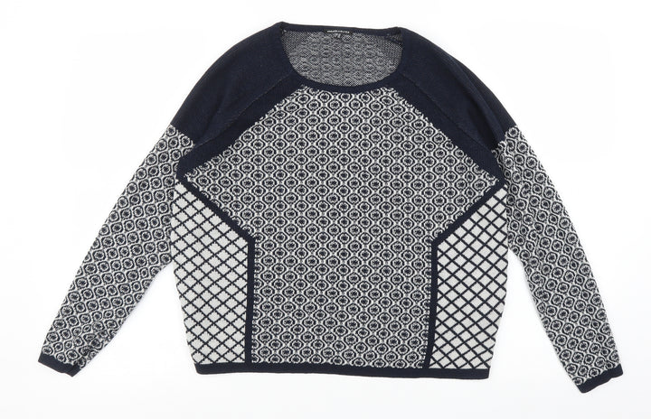 Warehouse Womens Multicoloured Argyle/Diamond Pullover Jumper Size 12