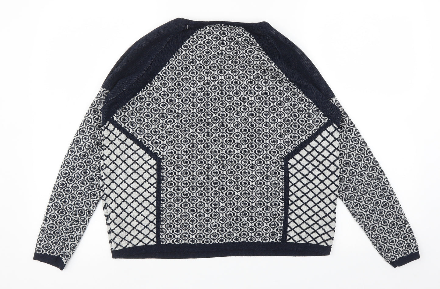 Warehouse Womens Multicoloured Argyle/Diamond  Pullover Jumper Size 12