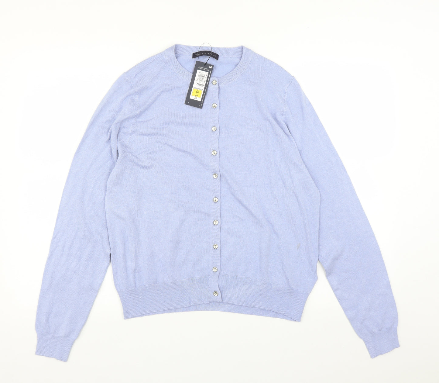 M&S Womens Purple   Cardigan Jumper Size 16