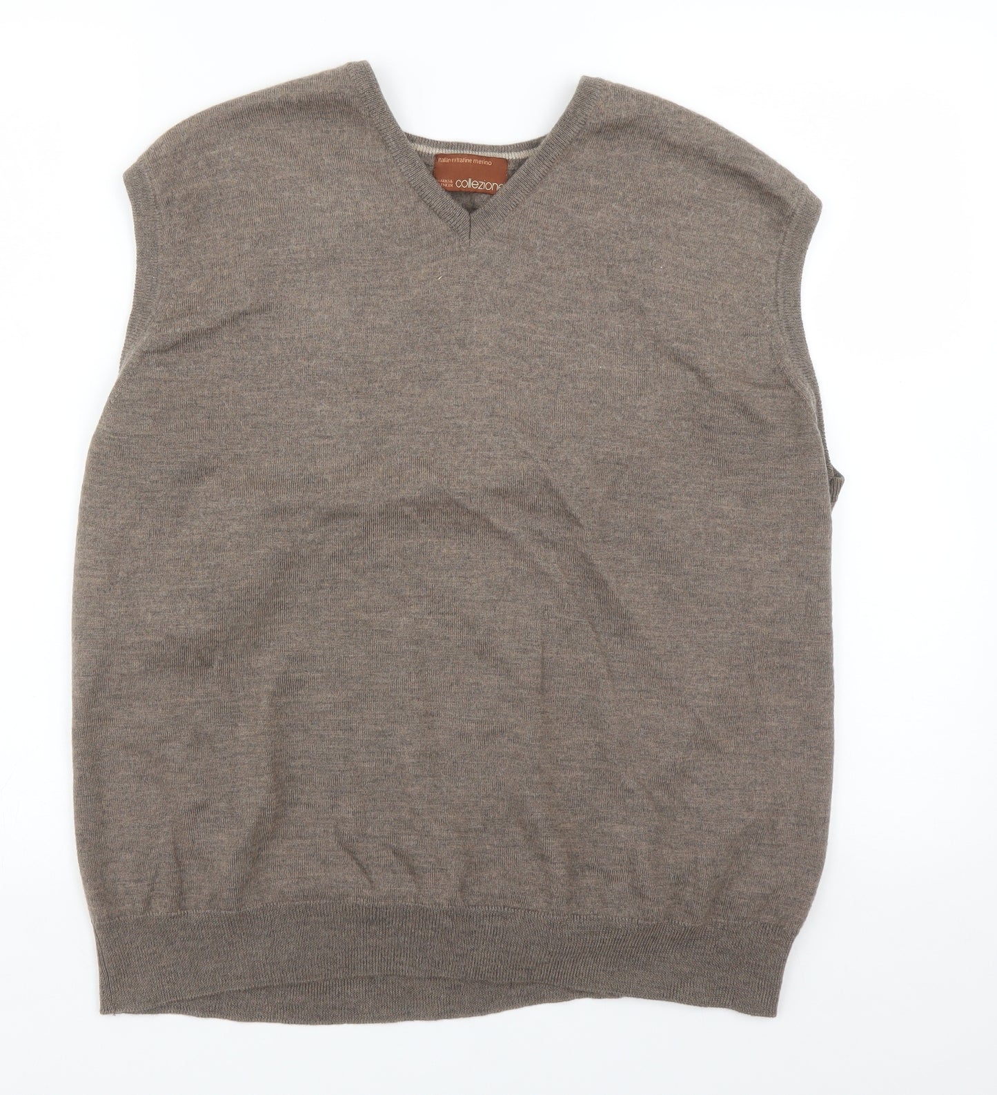 M&S Mens Brown   Vest Jumper Size XL