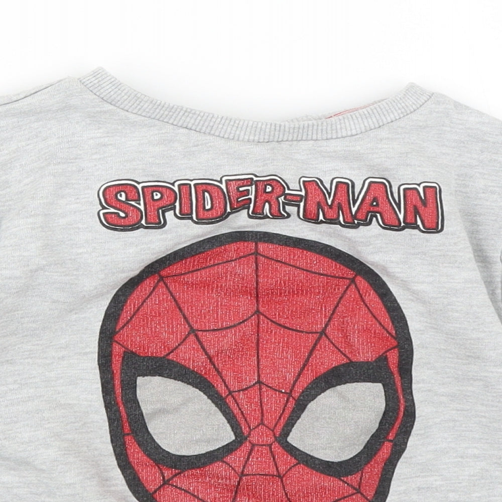 Primark Boys Grey   Pullover Sweatshirt Size 4-5 Years  - Spiderman