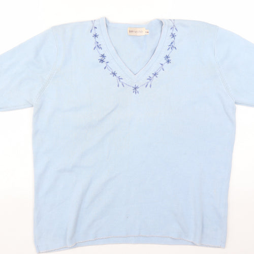Bonmarche Womens Blue   Pullover Jumper Size S