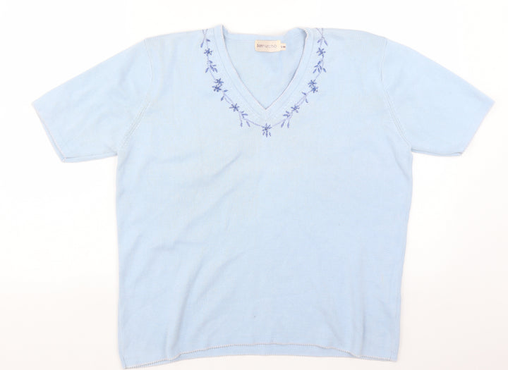 Bonmarche Womens Blue   Pullover Jumper Size S