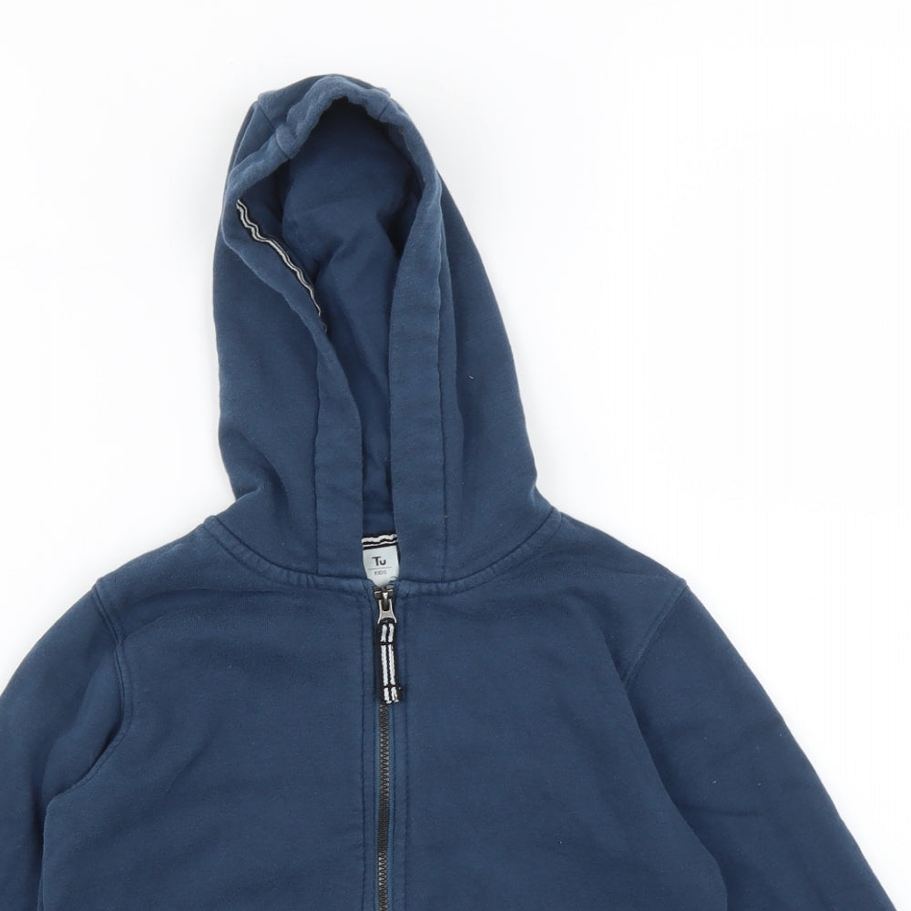 TU Boys Blue   Full Zip Hoodie Size 6 Years