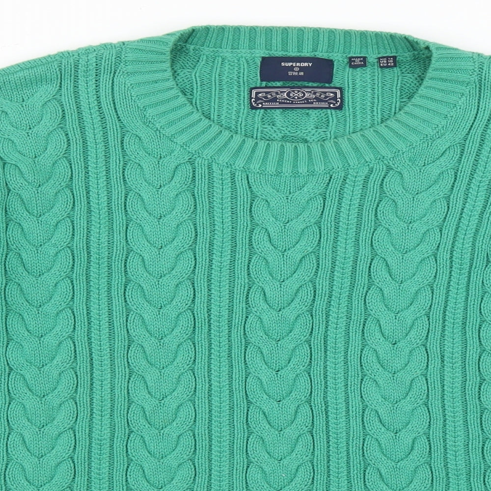 Superdry Womens Green   Pullover Jumper Size 14
