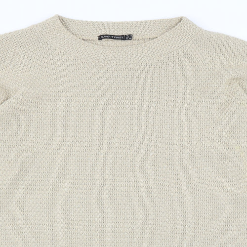 I SAW IT FIRST Womens Beige   Pullover Jumper Size 8