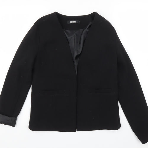 Missguided Womens Black   Jacket Sport Coat Size 8