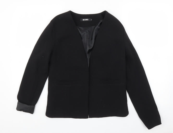 Missguided Womens Black Jacket Sport Coat Size 8