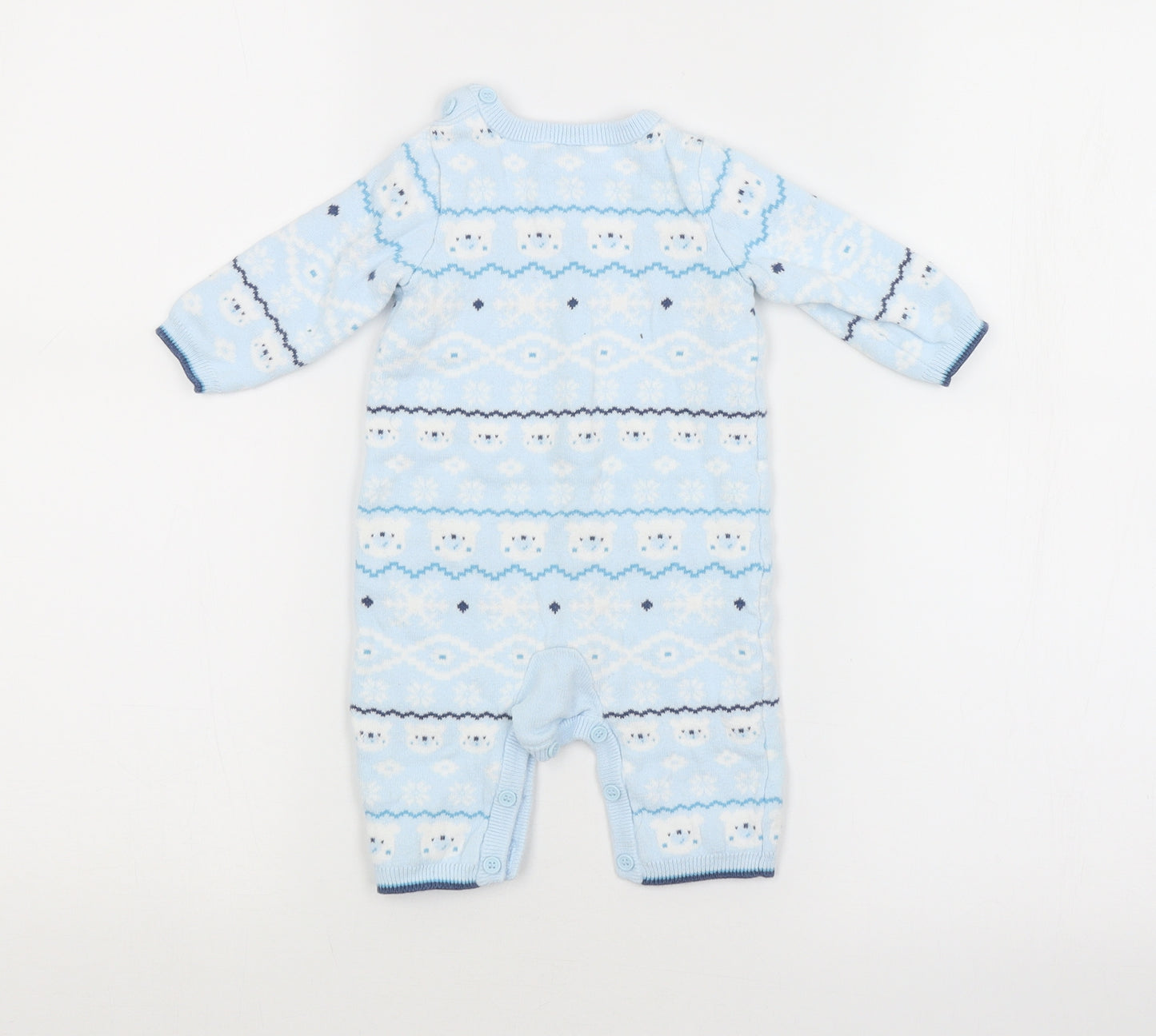 Mini Club Baby Blue Argyle/Diamond  Coverall One-Piece Size 0-3 Months