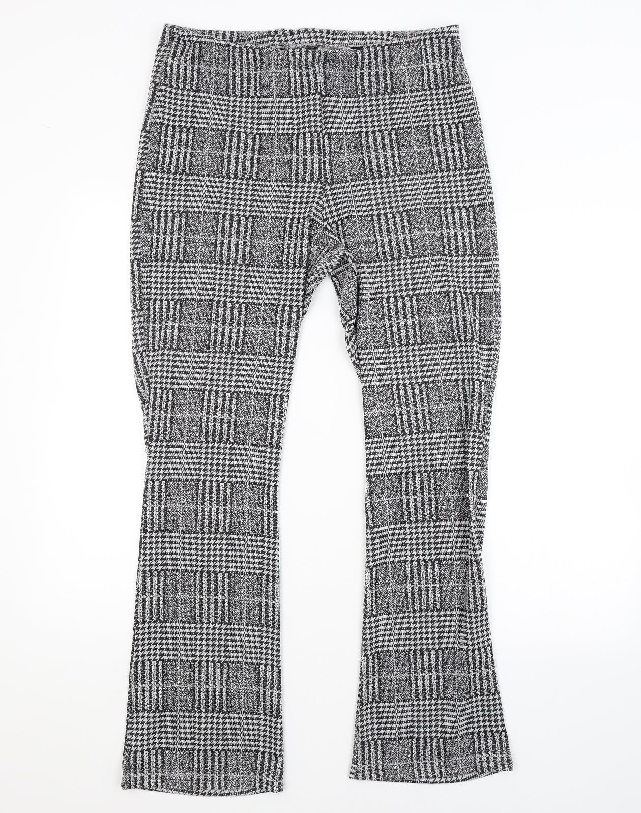 Preworn Womens Grey Check  Trousers  Size 16 L29 in