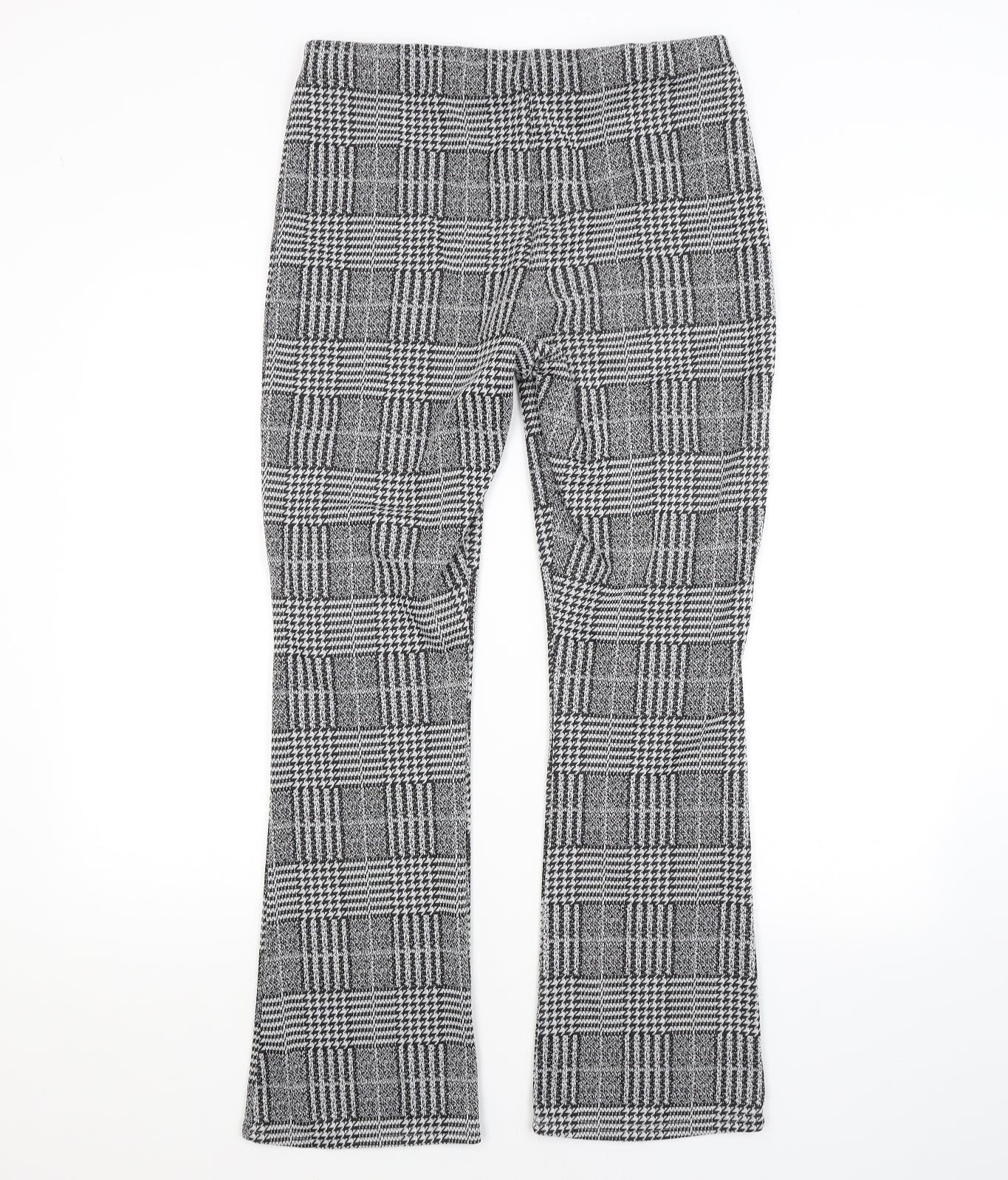 Preworn Womens Grey Check  Trousers  Size 16 L29 in