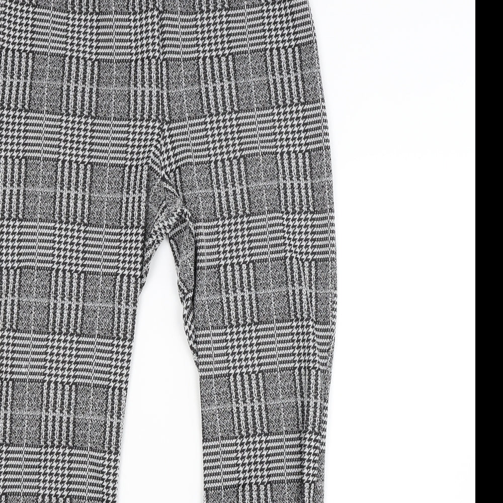 Preworn Womens Grey Check  Trousers  Size 16 L29 in
