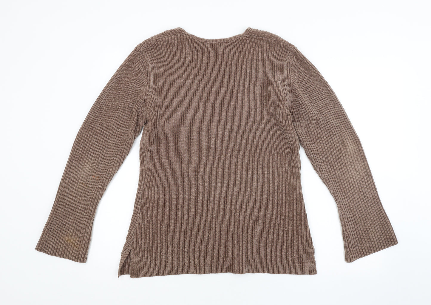 Atmosphere Womens Brown Striped  Pullover Jumper Size 12