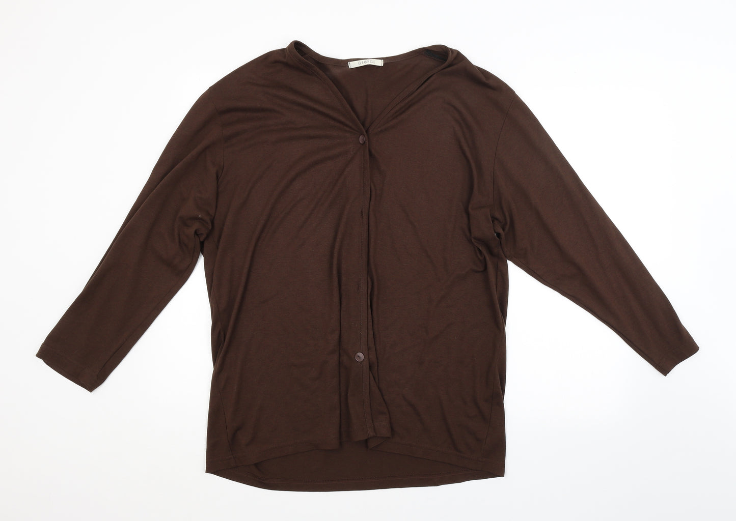 George Womens Brown   Cardigan Jumper Size 16