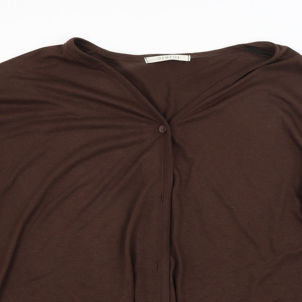 George Womens Brown   Cardigan Jumper Size 16