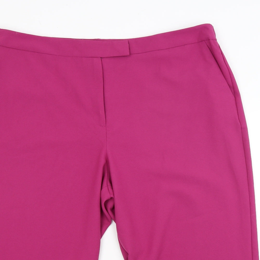 Preworn Womens Purple   Cropped Trousers Size 22 L20 in