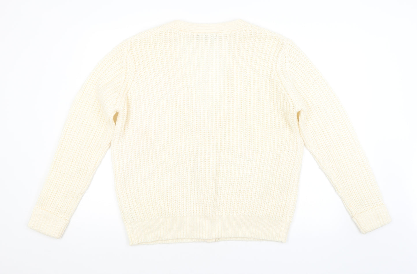 George Womens Beige Check  Cardigan Jumper Size 14