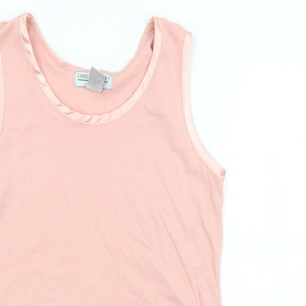Carolyn Taylor Womens Pink   Basic Tank Size L