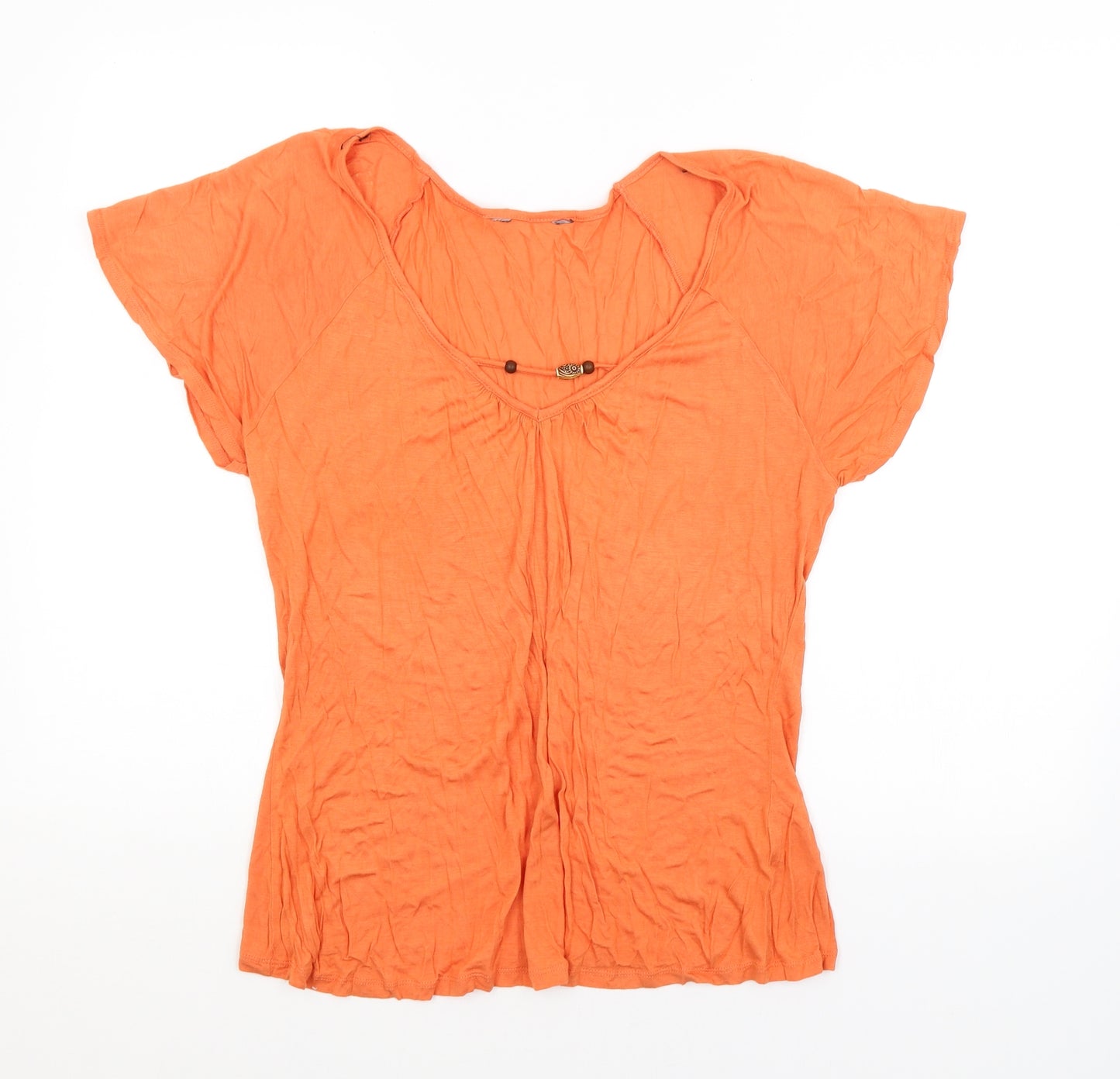 Preworn Womens Orange   Basic Blouse