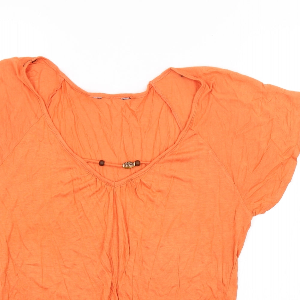 Preworn Womens Orange   Basic Blouse