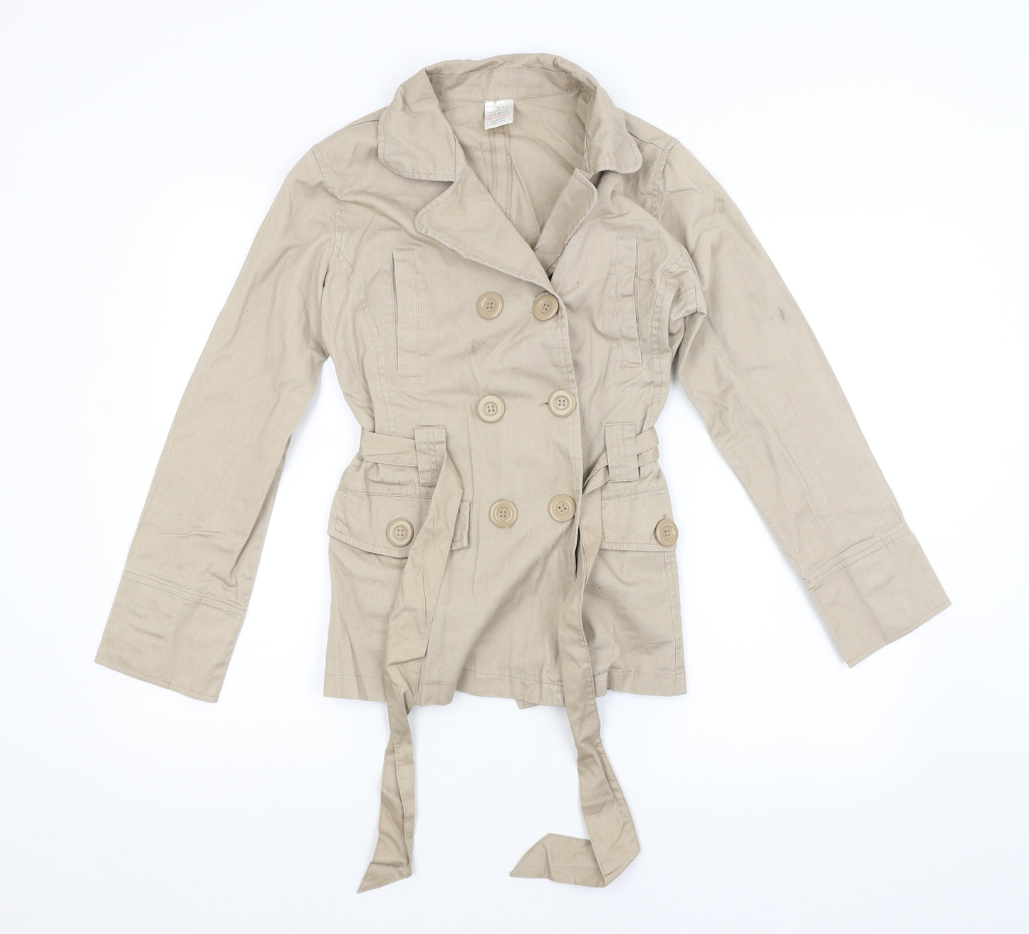 Preworn Womens Beige   Overcoat Coat Size 10