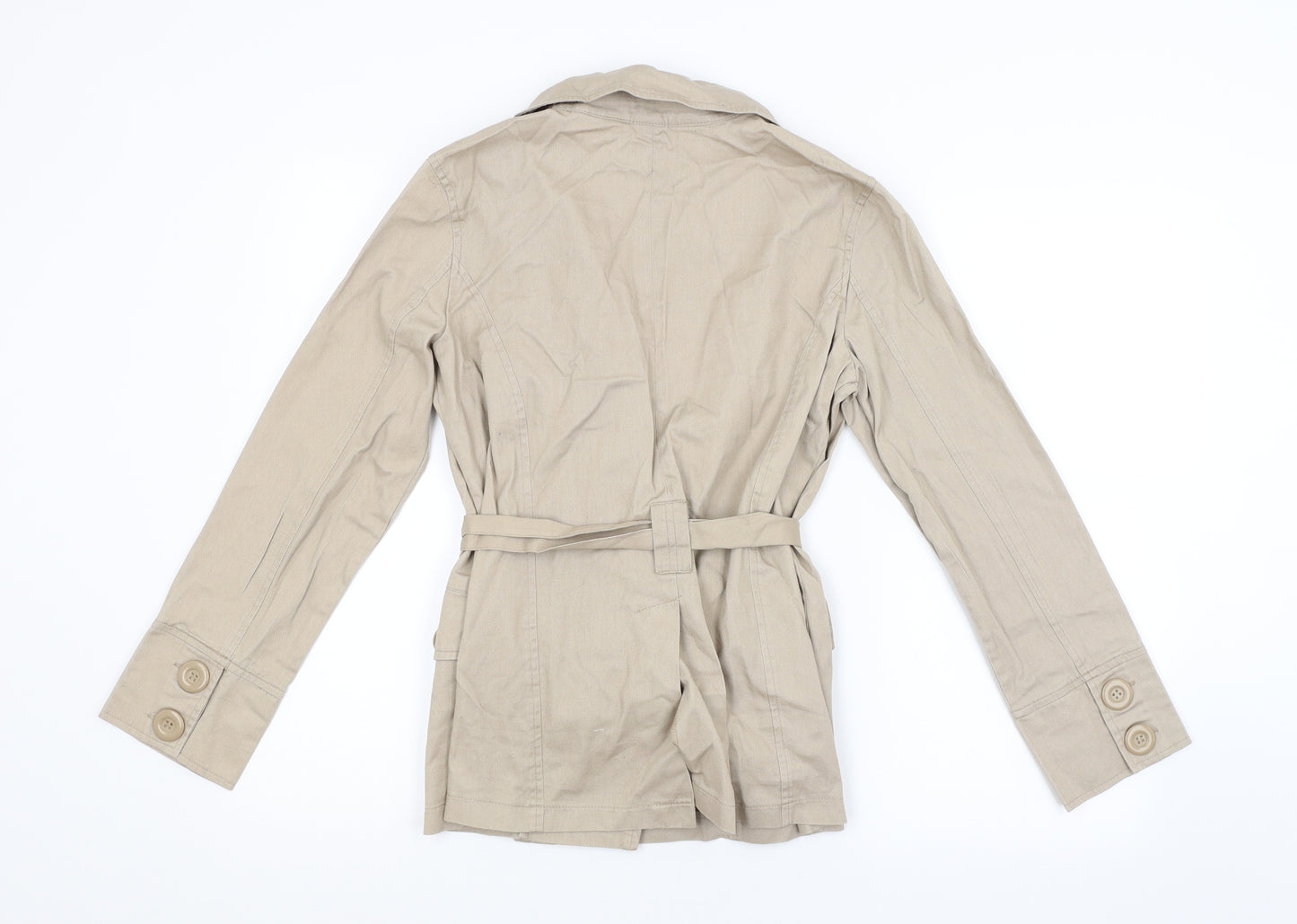 Preworn Womens Beige   Overcoat Coat Size 10