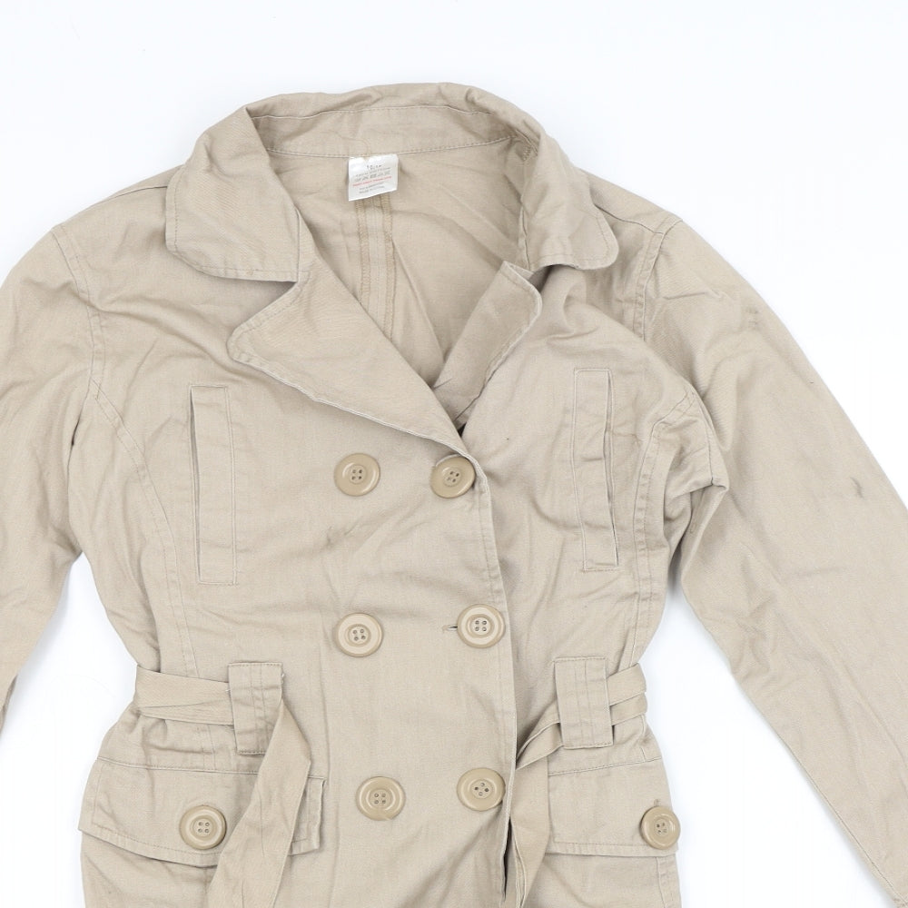 Preworn Womens Beige   Overcoat Coat Size 10