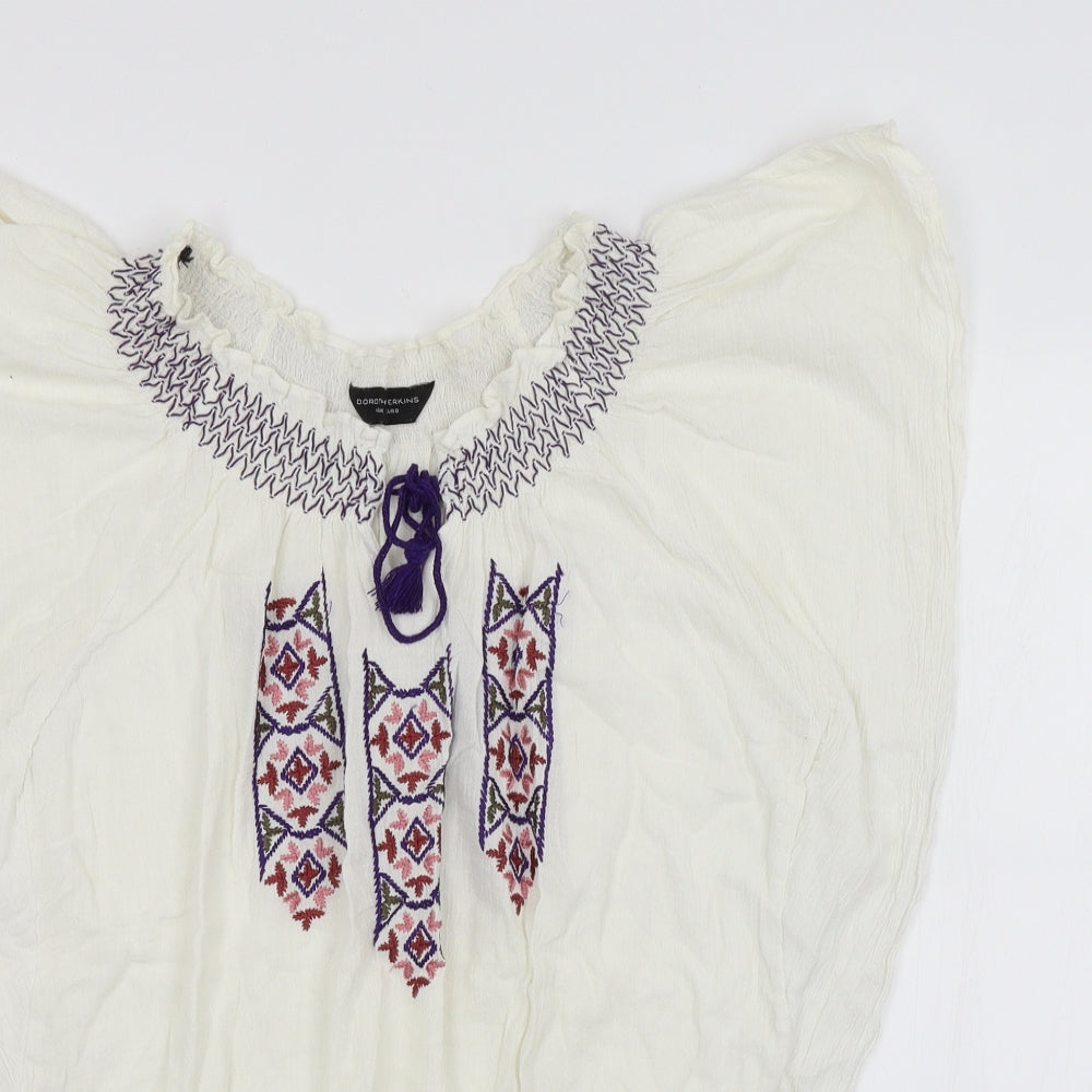 Dorothy Perkins Womens White   Basic Blouse Size 12