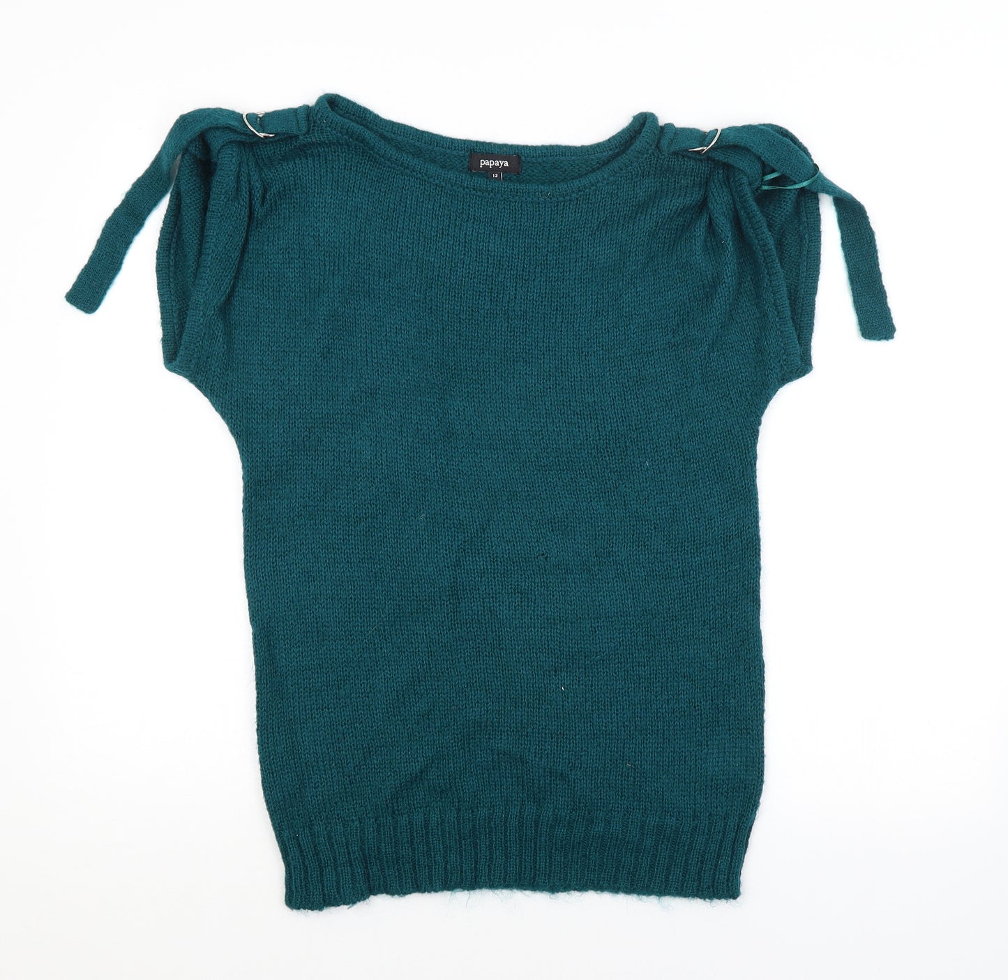 Papaya Womens Green   Vest Jumper Size 12