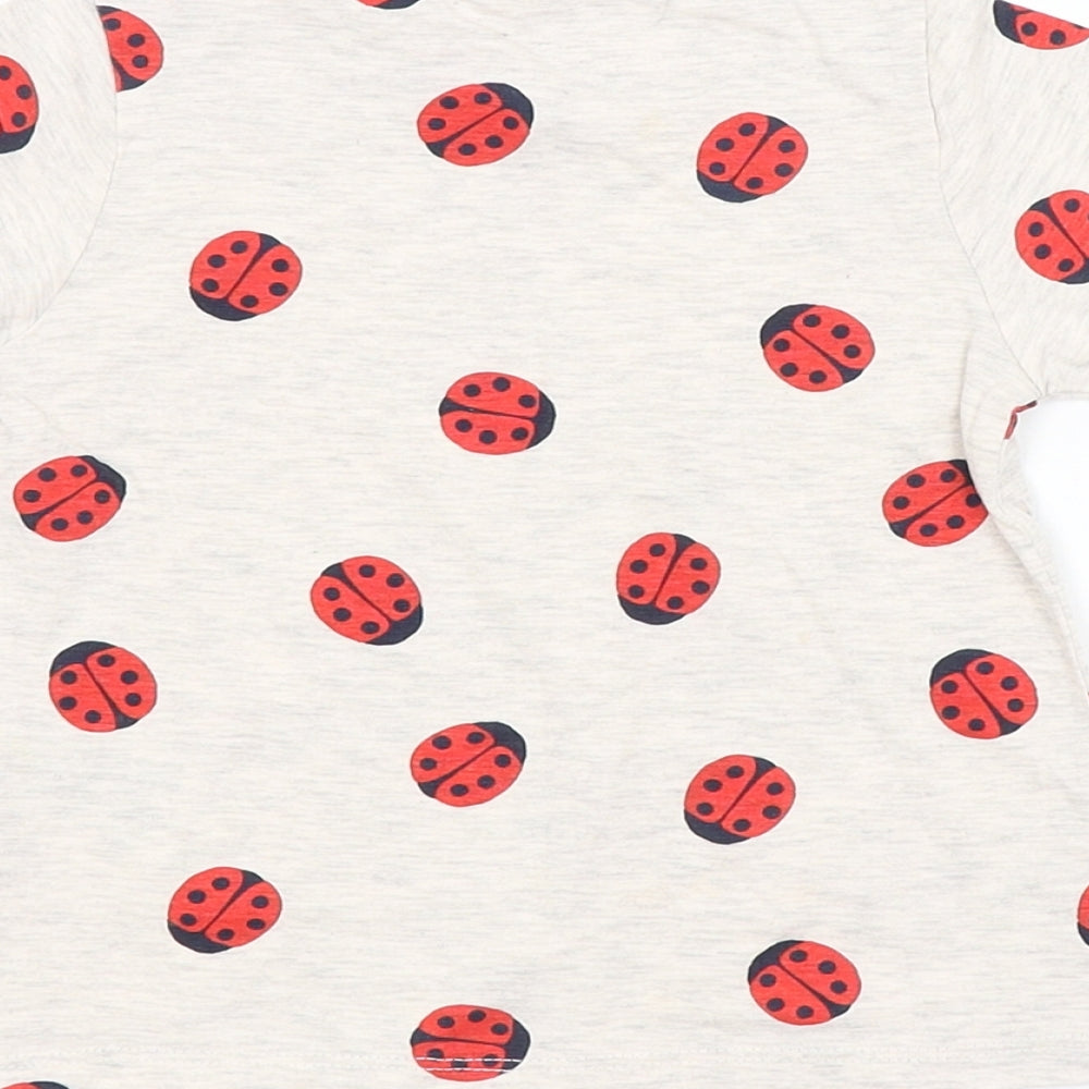 H&M Baby Beige Spotted  Basic T-Shirt Size 12-18 Months  - LADYBUG