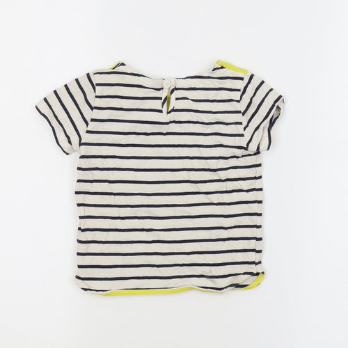 JUNIOR J Girls Multicoloured Striped  Basic T-Shirt Size 2-3 Years
