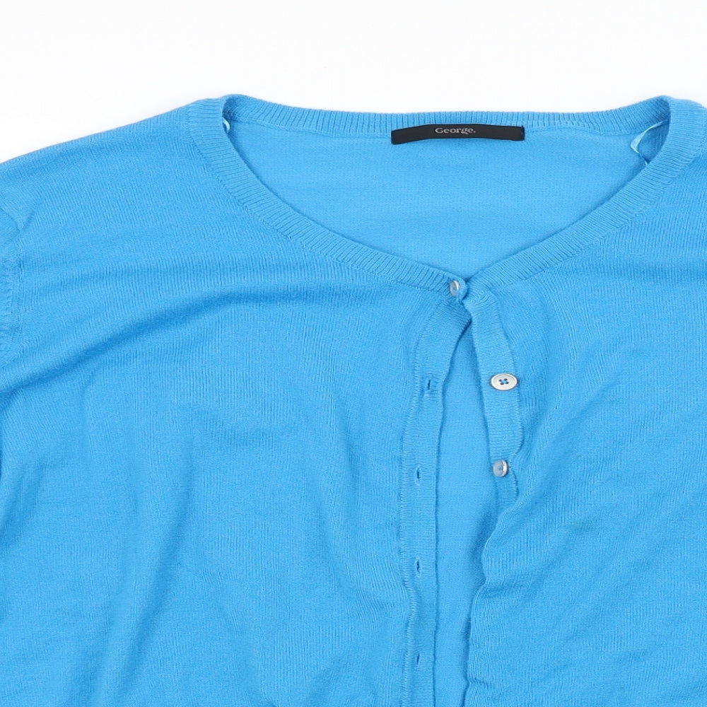 George Womens Blue   Cardigan Jumper Size 22
