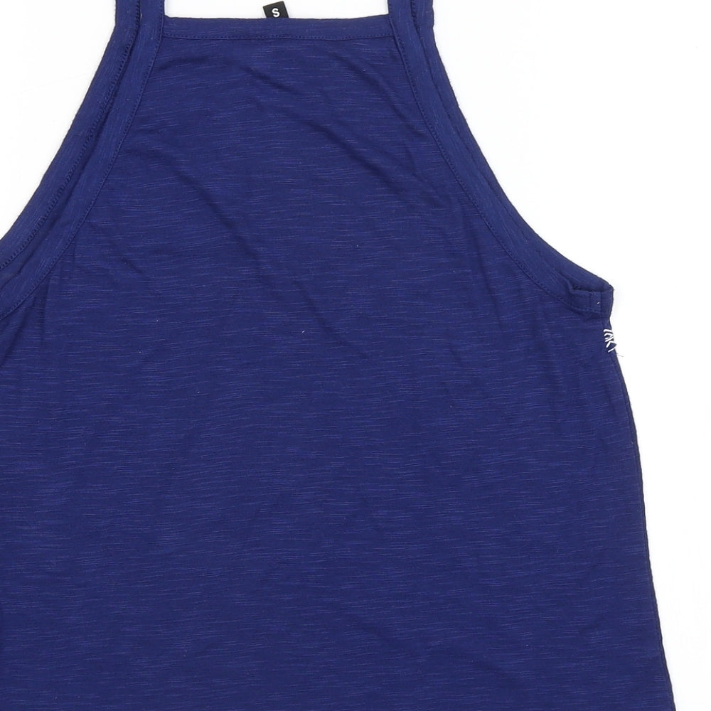 H&M Womens Blue Argyle/Diamond  Basic Tank Size S