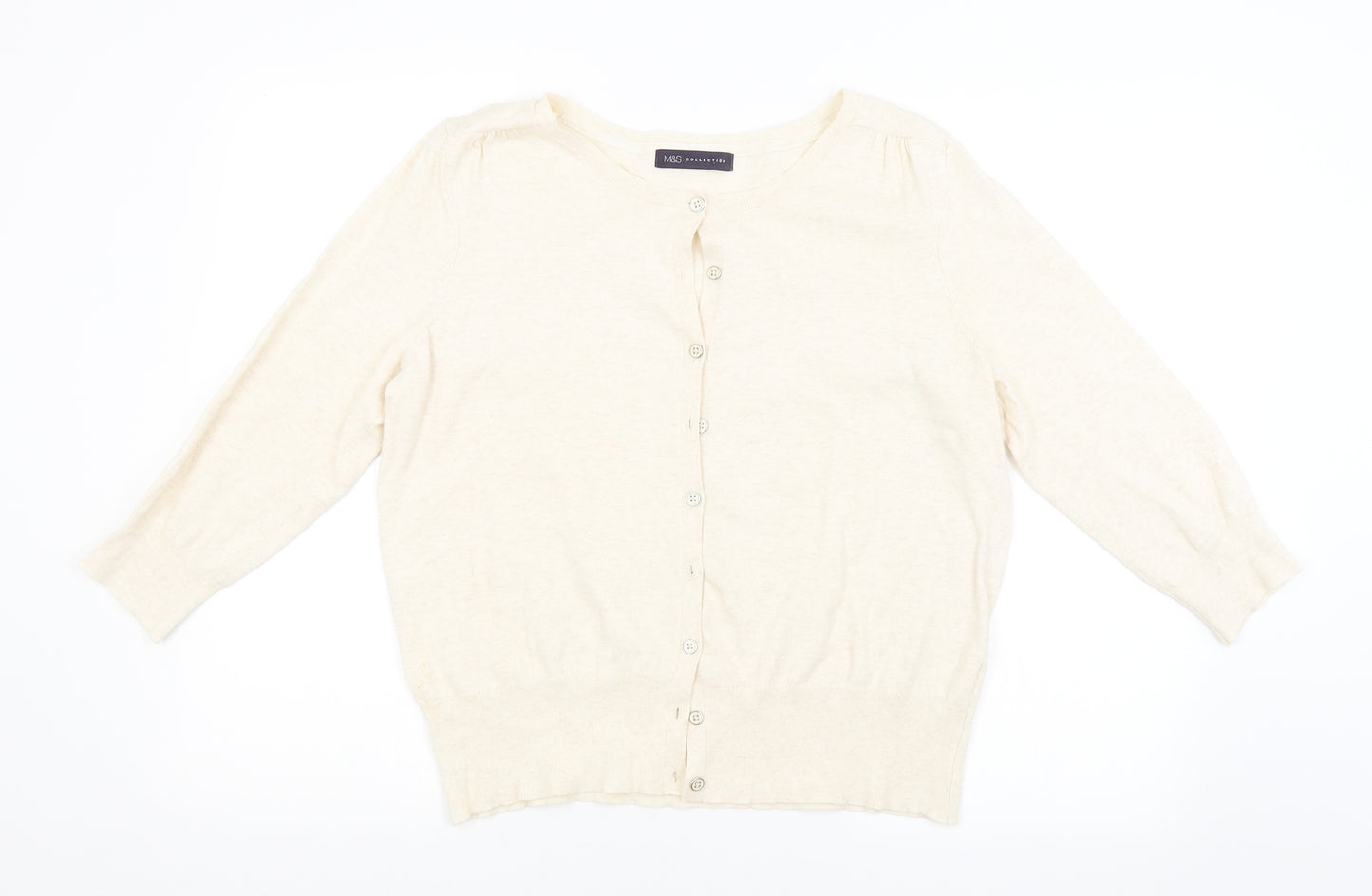 M&S Womens Beige   Cardigan Jumper